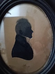 William Hamlet Georgian Silhouette Miniature portrait Painting Circa 1810