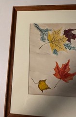 Original Watercolor Autumn Leaves 1950 Vermont Artist Thomas Marimon Johnson