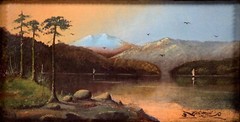 Hudson River School Signed Oil On Board Tonalist Painting F. Anderson Circa 1902
