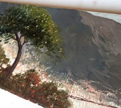 ITALY SEASIDE PAINTING AMALFI COAST ORIGINAL COLUCCI ITALIAN peinture tableau
