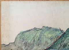 Japanese SANZO WADA (1883-1968) Original PEN & INK WATERCOLOR Painting on PAPER