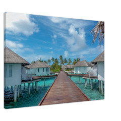 Beach Villas on top of water Canvas