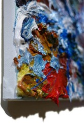 ORIGINAL OIL█PAINTING VINTAGE ART█SIGNED IMPRESSIONIST POP█ABSTRACT NATURE DECO