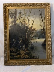 St Louis Molding Factory- R Webber Molding Co Oil Painting, No Name 36”x 27”