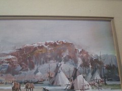 PAINTING HORSES SMALL GEM MASTERFUL LANDSCAPEIMPRESSIONIST INDIAN TEE PEE LISTED