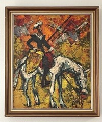 Henri D’Anty French Modernist School Of Paris Oil Painting „Don Quixote“