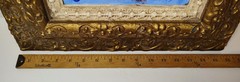 Painting Of Ragdoll or Persian Cat in Ornate Gold Baroque Frame Signed Kingsley
