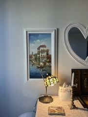 Vtg A Cick Impressionist Venice Canal Oil Painting Framed Impasto Gondola