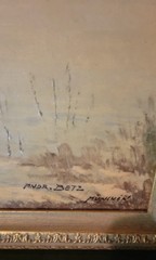 ORIGINAL ANDR. BETZ OIL ON CANVAS PAINTING SIGNED 30X37″ FRAMED VERY OLD…