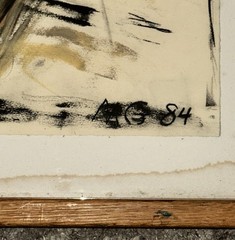 Morton Grossman Watercolor on Paper, Signed and Dated Abstract Artwork