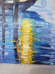 Leonid Afremov’s „Misty Venice“ 20″x 20″ Original Oil on Canvas Dated 2005 COA