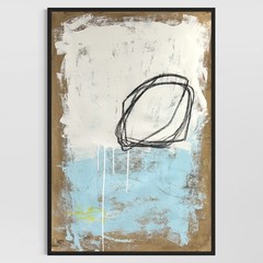 Original Mixed Media Abstract Modern Art Painting 24×36 „Synecdoche“ Signed