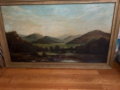 ANTIQUE OIL PAINTING SIGNED C. W. KNAPP HUDSON RIVER SCHOOL..
