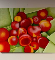Still Life Cherries Original on Canvas – 16×20 Still Life Fruit Painting