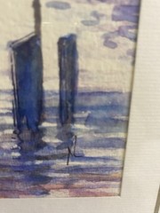 Venice Italy Watercolor Painting Original Artwork Gondola Signed Framed Matted