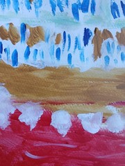 Abstract/Expressionism 11×14 Ocean Waves Hand Made one of a kind Art Painting
