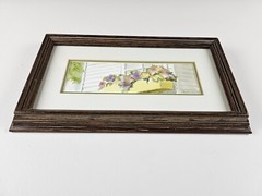 Vintage Original Signed Patricia Bardes Watercolor Painting 13.75×7.75 Framed