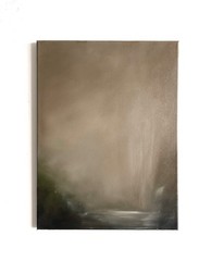 Original Abstract Landscape Oil Painting 12×16″ Canvas | Moody Wall Art