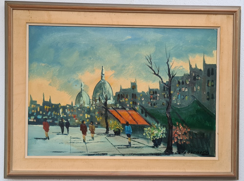 Expressionism oil painting oil painting masterpiece landscape city people 147
