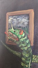 AFTER Leonor Fini – Oil Canvas Painting – Surrealism Style / Signed & Titled A1