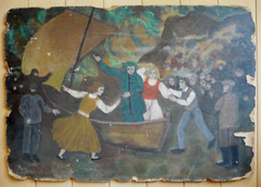 LOUIS FERSTADT, LISTED Russian American NY HISTORICAL Old OIL PAINTING Signed
