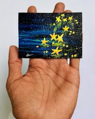 „Lonely Vibes“ ACEO Original Hand Painting Vintage Collectable Art Signed ATC