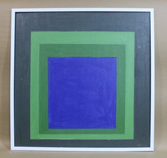 Josef Albers Oil on Masonite – Signed 1971, Good Condition, Framed VERY NICE