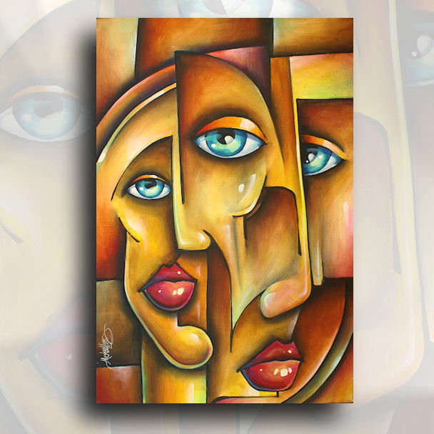 Painting Modern Figurative Art Urban expressions Mix Lang Certified Original