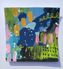 Abstract Original Painting Artcard 4x4in
