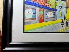 John L Lear „A Priest, A Rabbi And A Minister…..“ Watercolor Artwork – Framed
