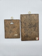 2 Vintage Wood Wall Plaques – Rest on the Flight into Egypt & Las Meninas – OOAK