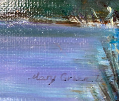 Original Oil on Board ( Miniature ) House Painting Mary Green Laforge CT Artist