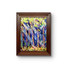 Original Acrylic Painting 14 X 11 Hand Painted Modern Treescape Abstract