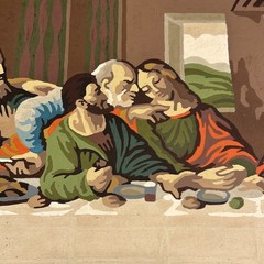Paint by Number Lord’s Supper 14” X 28″ Unframed Unique