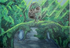 Original Hand Painted Ghibli Fan Art, Laputa: Castle in the Sky’s Robot