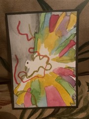 ACEO watercolor art by PJ, art card 2.5 x 3.5: peace dove