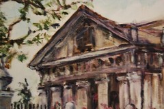 FRAMED ORIGINAL OIL EL TEMPLETE COLONIAL OLD HAVANA, CUBA ARTIST: HECTO VIDAL