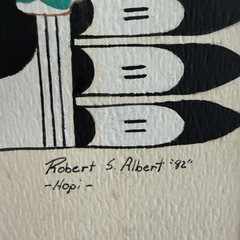 Original Hopi Katsina Painting Signed Robert S Albert ’82 Framed Native Art IAIA