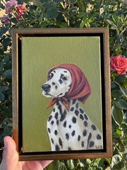 5×7 Dalmatian Oil Painting On Canvas
