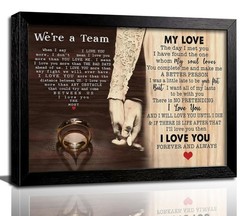 SolaireCraft Couple Canvas Art Brownish White 10×8