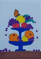 G.A.Titan Impressionism Painting Whimsical Fruit Still Life Expressionism Aceo