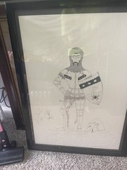 Original and only one Pen & Ink drawing signed by John Entwhistle