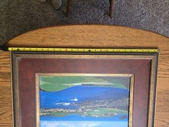 Danskin 22 in. x 25.75 in. Framed Oil Painting Pebble Beach Golf 18th hole