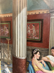 Roman Antiquity Banquet Wall Painting Full Color Large