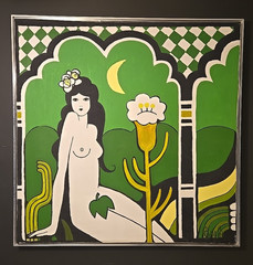 VTG MODERNIST PAINTING LEE REYNOLDS BURR VANGUARD STUDIOS DECO ART MID CENTURY