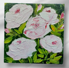 Flowers Peonies #5 Original Painting oil for her Impasto handmade wall art ooak