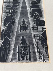 MARGO HOFF PAINTING ANTIQUE NAUTICAL WPA ERA 1930’S DRAWING FAMOUS MODERNIST
