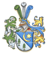 Heraldry Coat of Arms, Family Crest Paintings – Hand Crafted Watercolor Paper