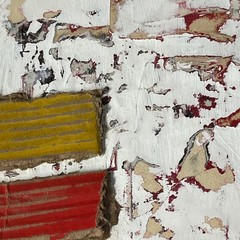 Original Mixed Media Modern Art Collage Painting on Canvas 11×14 „Topple“