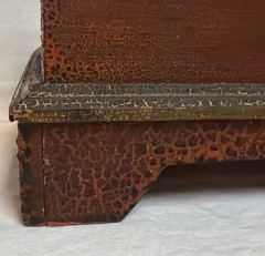 Signed David Ellinger Folk Art Miniature Chest Hand Painted, RARE